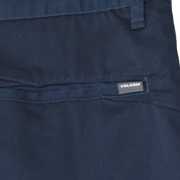 Volcom Navy Chino Shorts Size 40 Skatecore Casual Coastal Prep - Picture 5 of 8